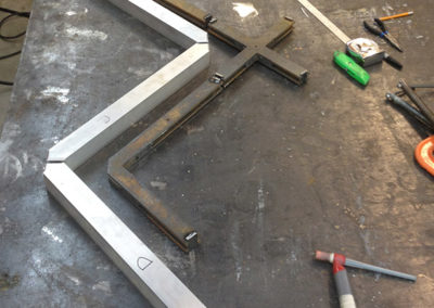 Kansas City Art Institute Picnic Table: Heavy Gauge Steel Bracing